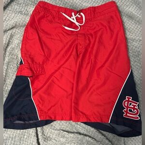 St. Louis Cardinals MLB Genuine Men’s Swim Trunks Size Medium Red/White/Blue EUC